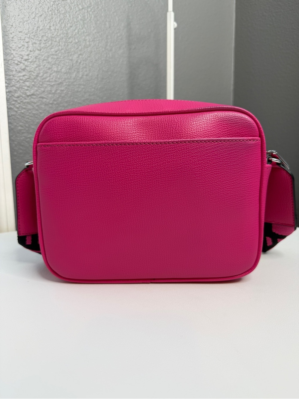 Karl Lagerfeld Hot Pink Crossbody Bag with Black Logo Strap - Picture 8 of 8
